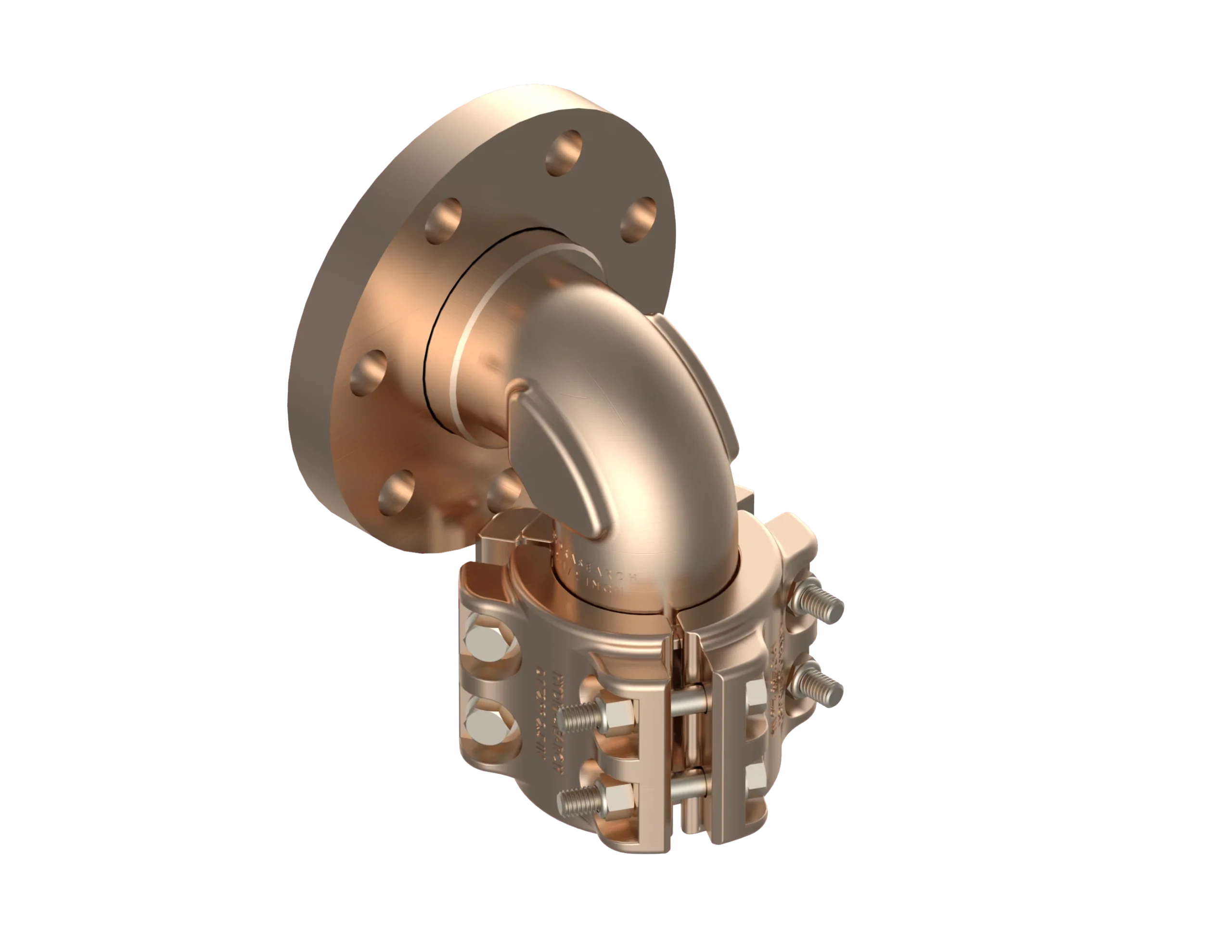 90EF-449B3-2-40 – End Fittings – 90º – Hose to Flange (MIL-DTL-24787/1, Type FL, Group IV, Class IV, 150 Lb. Flange per MIL-PRF-20042)