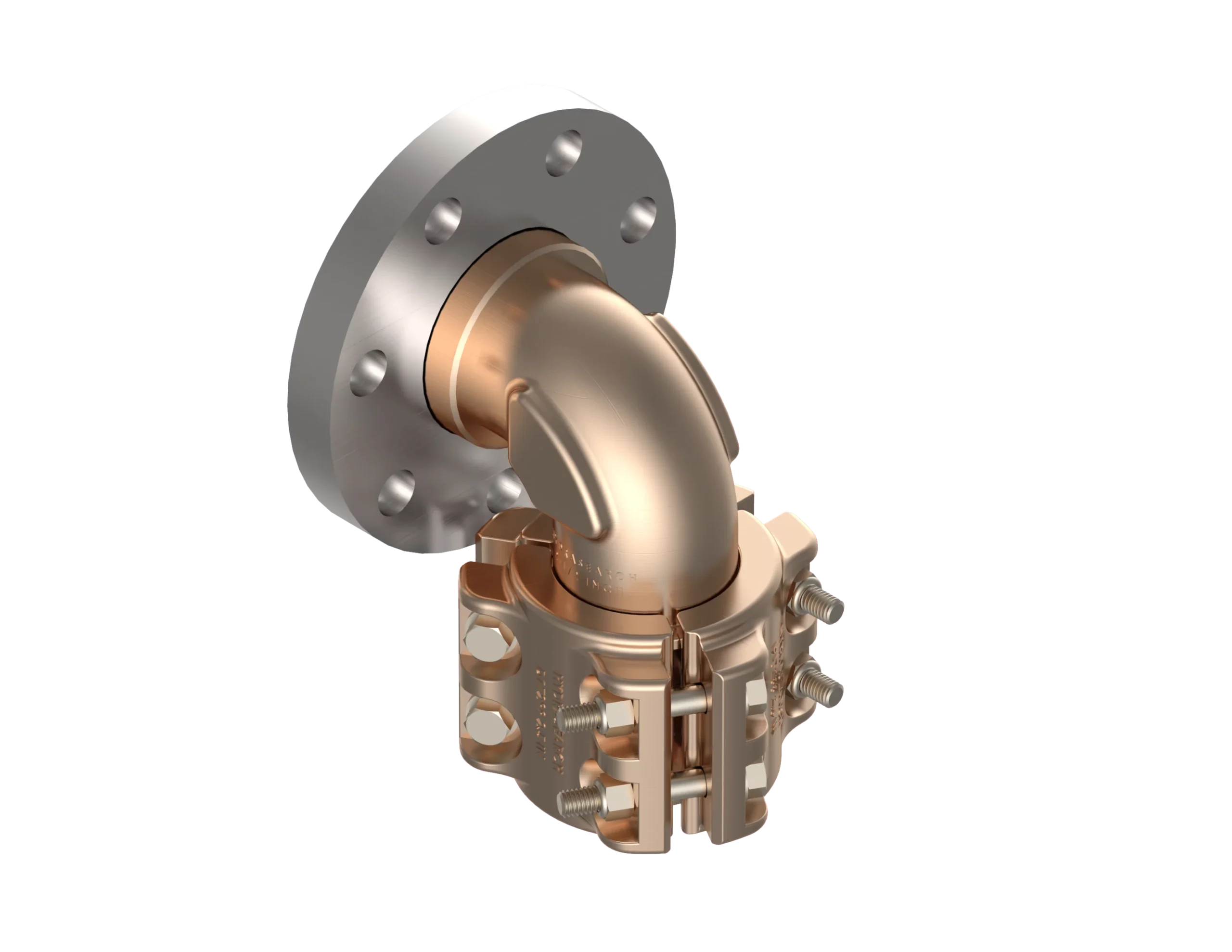 90EF-449B4-4-64-BSS – End Fittings – 90º – Hose to Flange (150 Lb. Flange per A.N.S.I. B16.5)