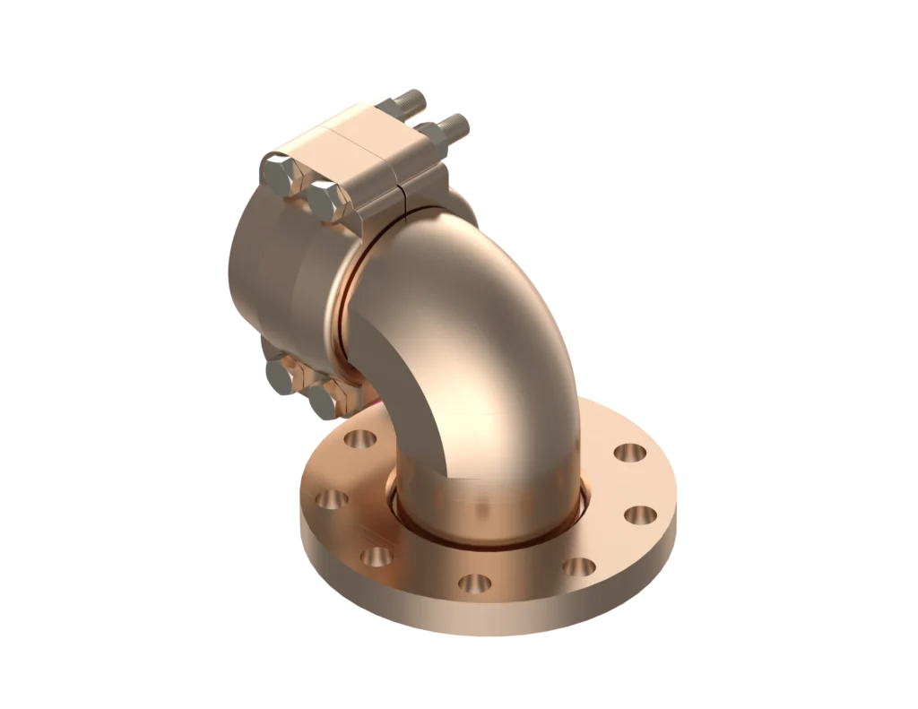 90EF-1546B1-2-40 – End Fittings – 90º – Flange to Hose (MIL-DTL-24787/1, Type FL, Group X, Class I, 400 Lb. Flange per MIL-PRF-20042)