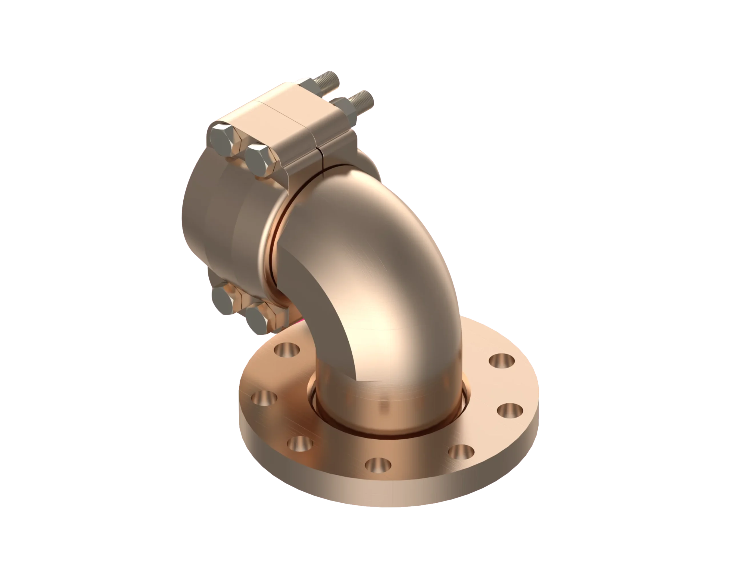 90EF-1546B3-4-64 – End Fittings – 90º – Flange to Hose (MIL-DTL-24787/1, Type FL, Group X, Class III, 250 Lb. Flange per MIL-PRF-20042)