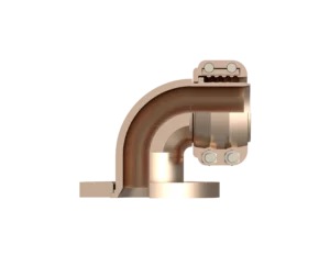 90EF-1546B4-2-40 – End Fittings – 90º – Flange to Hose (MIL-DTL-24787/1, Type FL, Group X, Class IV, 150 Lb. Flange per MIL-PRF-20042)