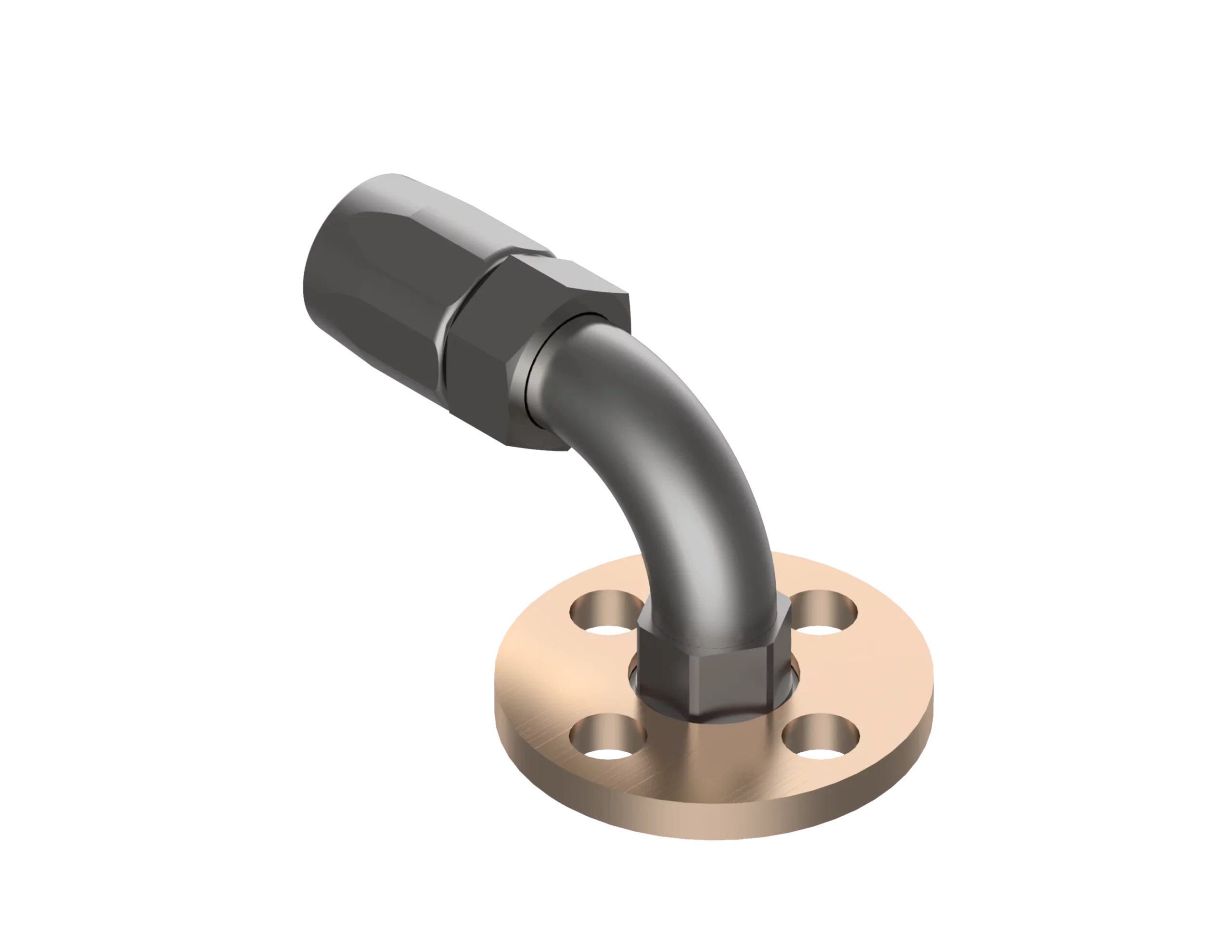 90EF-1488B1-2032 – End Fittings – 90º – Flange to Hose (MIL-DTL-24787/1, Type FL, Group VIII, Class I, 400 Lb. Flange per MIL-PRF-20042)