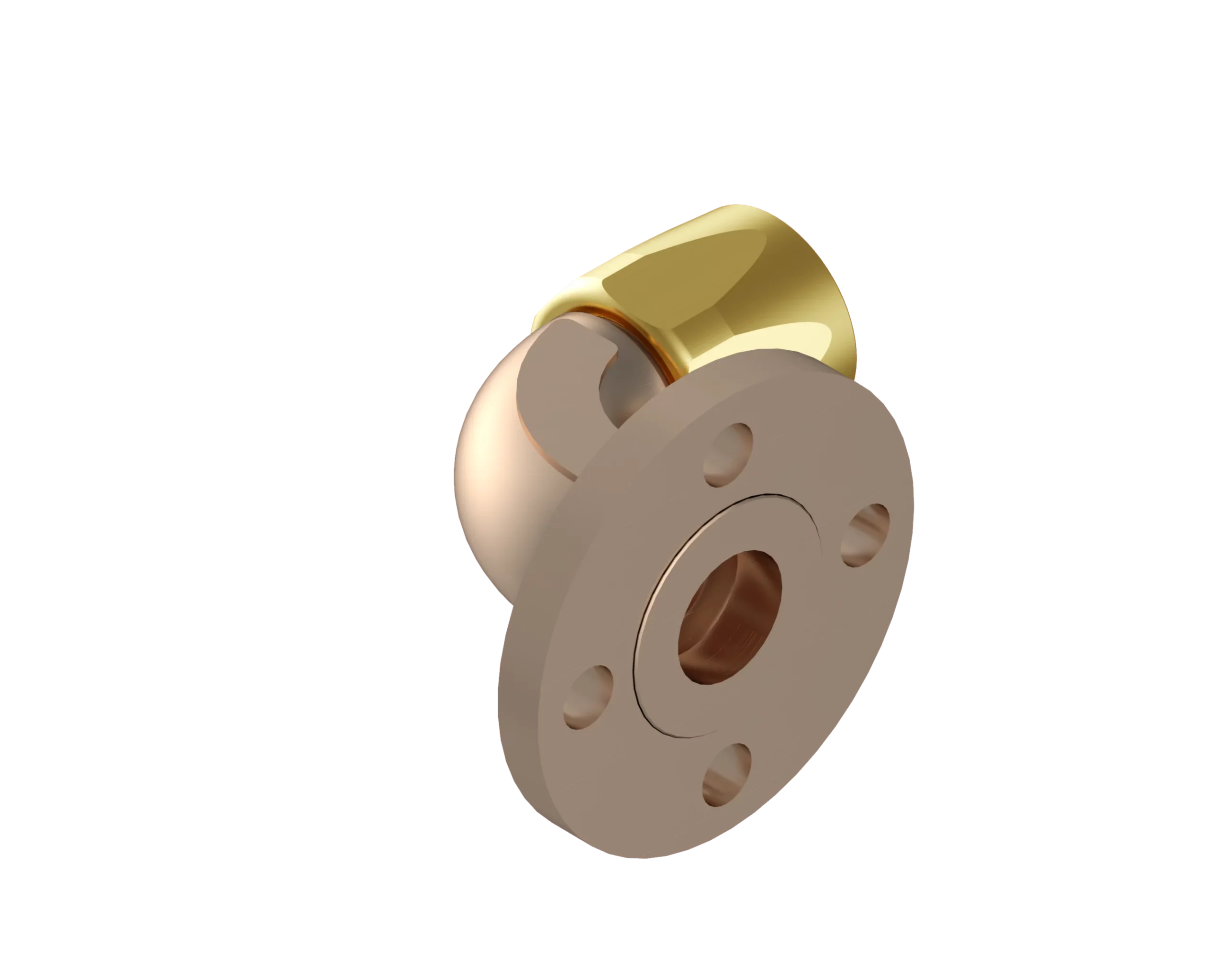 90EF-B1488FL4-3240 – End Fittings – 90º – Flange to Hose Bronze/Brass (150 Lb. Flange per MIL-PRF-20042)