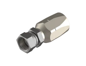 EF-SM1600A-2424 – End Fittings – Straight – S.A.E. 37º Female Flare Swivel to Hose (HS1600 Series) Monel/Steel