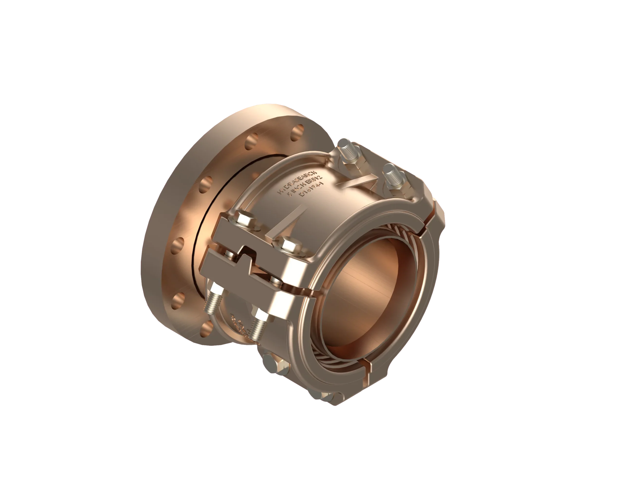 EF-6-400F – End Fittings – Straight – Flange to Hose (MIL-DTL-24787/1, Type F, Group IX, Class I, 400 Lb. Flange per MIL-PRF-20042)