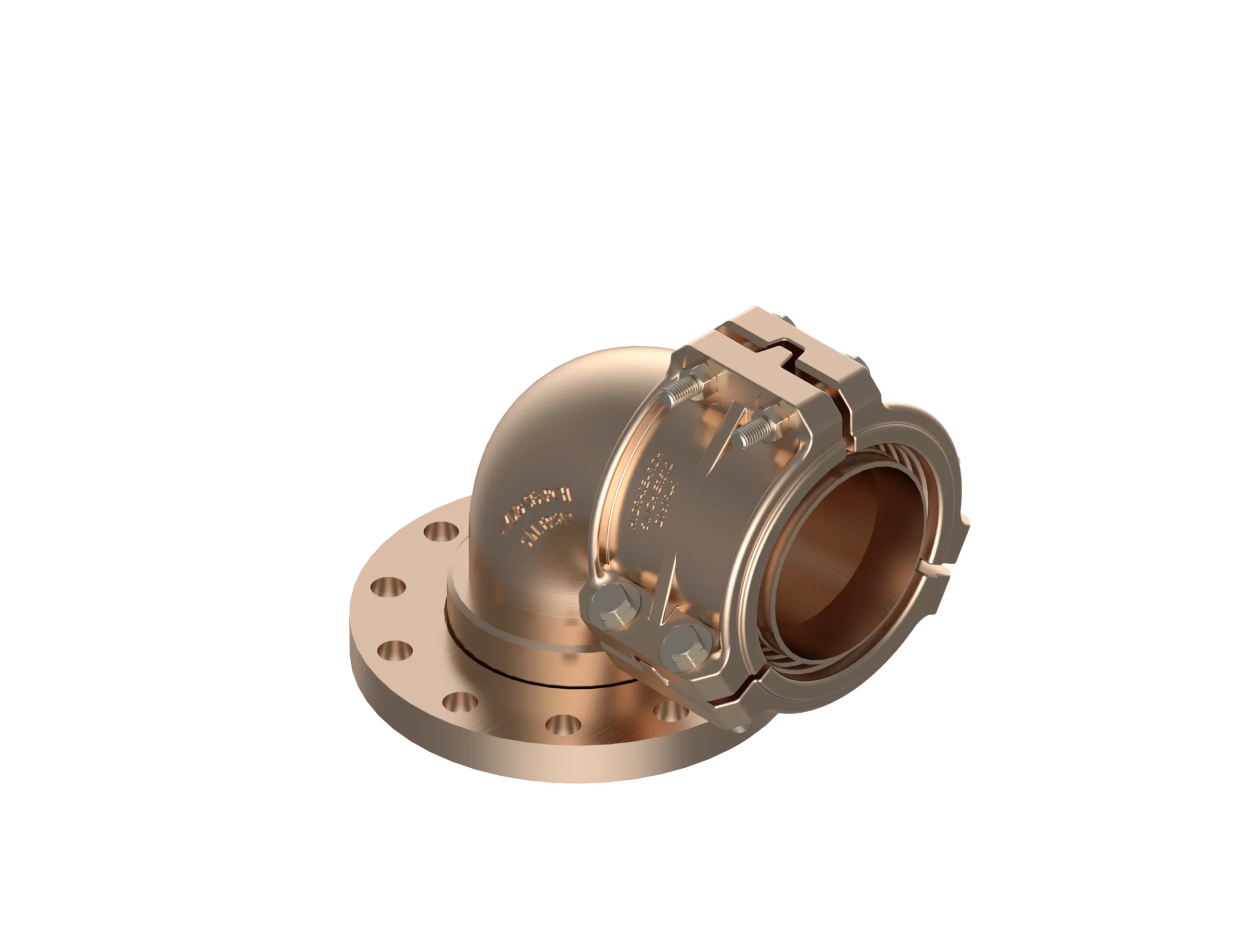 90EF-12-150F-B16.5 – End Fittings – 90º – Flange to Hose (MIL-DTL-24787/1, Type FL, Group IX, Class V, 150 Lb. Flange per A.N.S.I. B16.5)