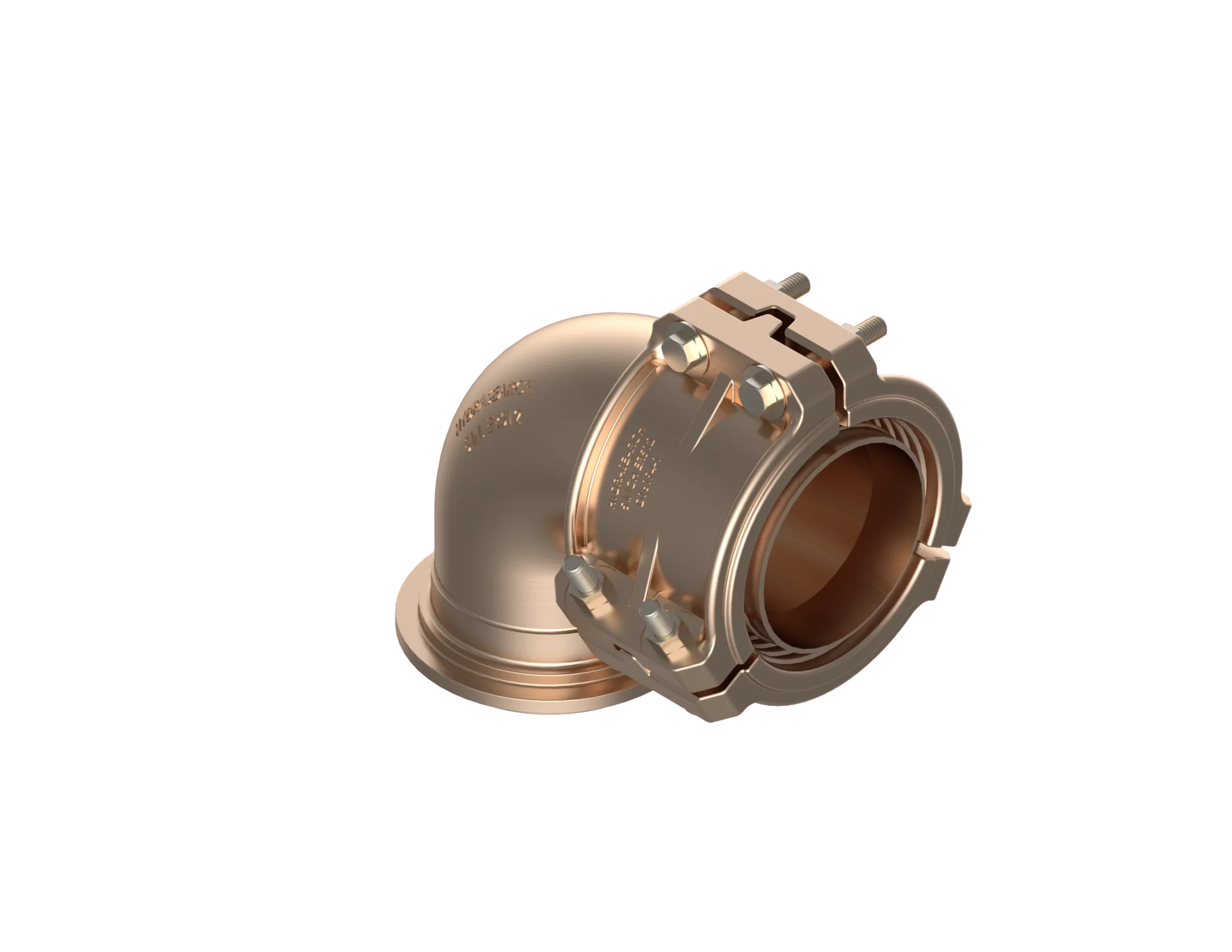90EF-5MS-ER512 – End Fittings – 90º – Male Split Clamp to Hose (MIL-DTL-24787/4, Type EL, Group IX)