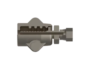 EF-1489A-1412 – End Fittings – Straight – S.A.E. 37º Flare Swivel (J.I.C.) to Hose 2 Bolt (MIL-DTL-24787/2, Type A, Group XI)