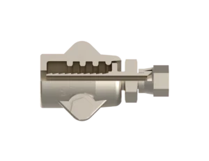 EF-1489A-1412 – End Fittings – Straight – S.A.E. 37º Flare Swivel (J.I.C.) to Hose 2 Bolt (MIL-DTL-24787/2, Type A, Group XI)