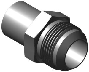 4307-3-12-SS – Adaptadores macho de tubería Sil-Braze serie 4307 x abocinado macho de 37º