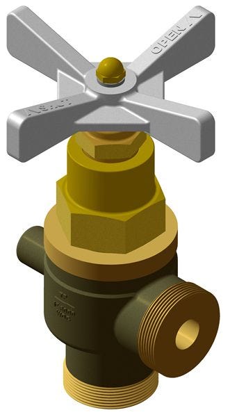 6GSC81-2 – Brass Angle Hose Valve