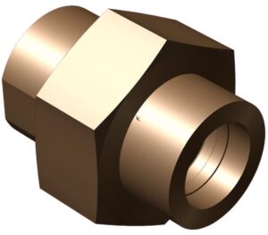 6RTN52-6-6 – Union Assemblies – Sil-Braze End, Pipe Size