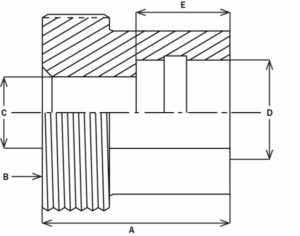 6T49-8-32 – Sil-Braze Fittings – Threadpiece, Tube Size