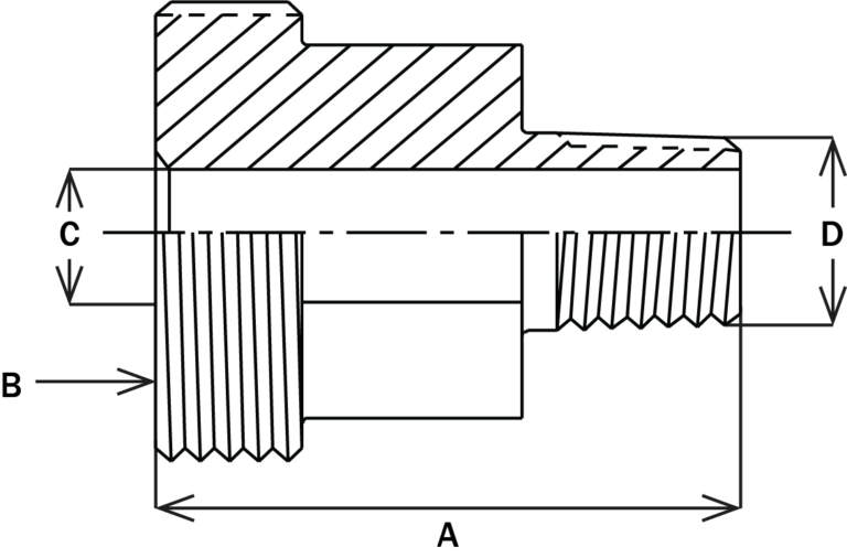 6T54-5-4 – Male NPT Fittings – Threadpiece, Reducing Pipe Size