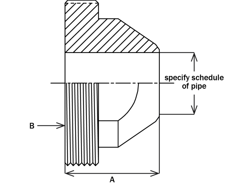 6T58-2-2 – Butt Weld Fittings – Threadpiece, Pipe Size