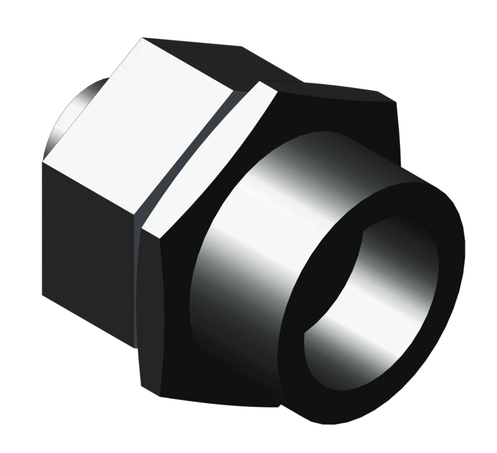 7800 – 1/4″ Tube Socket Weld x 1/4″ IPS Socket Weld Union