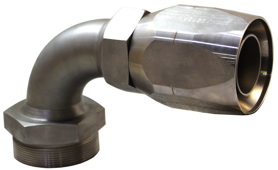 90EF-1602CL-1616 – End Fittings – 90º – Male “O”-Ring Seal to Hose (MIL-DTL-24787/3, Type CL, Group II)