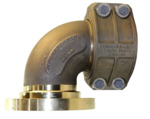 90EF-6-150F-B16.5-2P – 2-Piece End Fittings – 90º – Flange to Hose (MIL-DTL-24787/1, Type FL, Group IX, Class V, 150 Lb. Flange per A.N.S.I. B16.5)