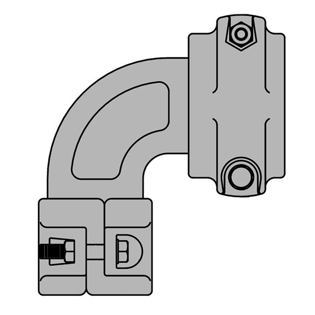 90ELB-LFS-48 – End Fittings – 90º – Hose to Hose