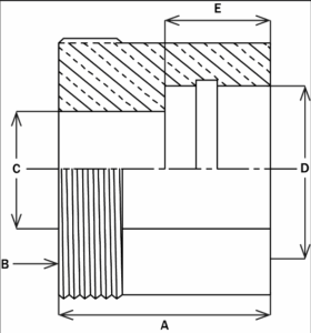 6T52-6-6 – Sil-Braze Fittings – Threadpiece, Pipe Size