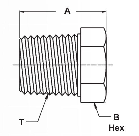 8644-6-SS – 8644 Series 37º Male External N.P.T.F. x Plug Adapters