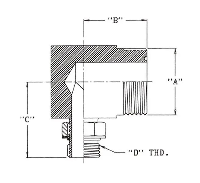 8379-4-4 – Elbow Adapters – Male Straight Thread