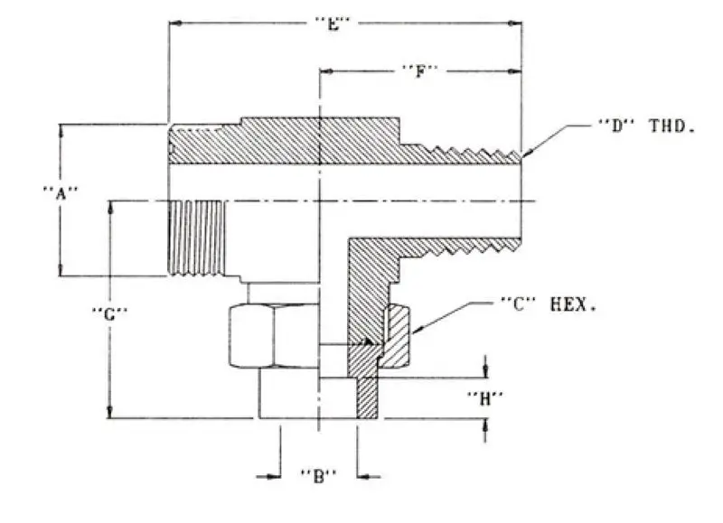 8395-10-8-10 – Tee Adapters – Hose to Pipe to Tube