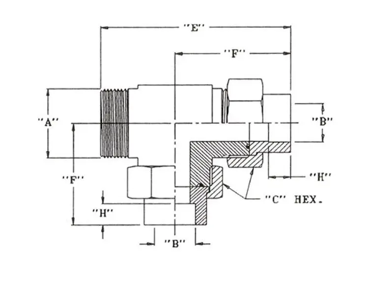 8396-8 – Tee Adapters – Hose to Tube to Tube