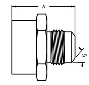 8640-12-12-CUNI – 8640 Series Female Sil-Braze Tube x 37º Male Flare Adapters