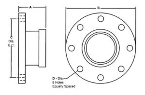 A-ADP-4FS-4F – Adapters – Female Split Clamp to Flange
