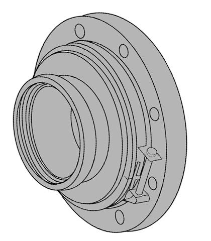 A-ADP-SW-4FS-12F – 4″ Split Clamp to 12″ Flange