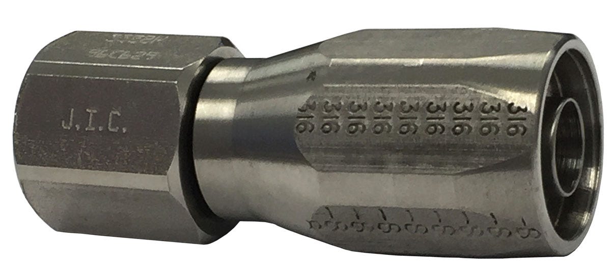 EF-SS1488A-2020 – End Fittings – Straight – S.A.E. 37º Female Flare (J.I.C.) to Hose