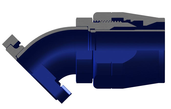 lightweightmediumpressurehosefitting 45degreeelbowflanged136 3045 16d cutside