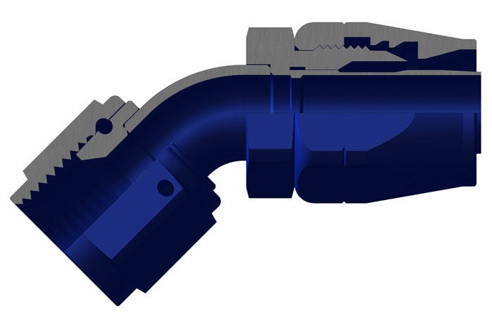 136-1045-32D – Lightweight Medium Pressure Flared Hose Fittings – 45º Elbow, Flared, Bent Tube