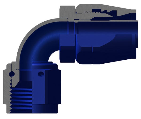 136-1090-32D – Lightweight Medium Pressure Flared Hose Fittings – 90º Elbow, Flared, Bent Tube