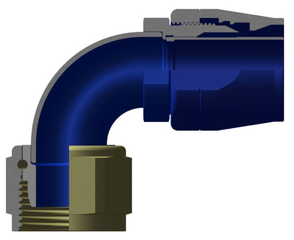 136-2090-05 – Lightweight Medium Pressure Flareless Hose Fittings – 90º Elbow, Flareless, Bent Tube