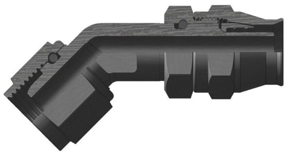 148-05217-3/-4 – Medium Pressure TFE Flareless Hose Fittings – 45º Elbow, Flareless, Forged