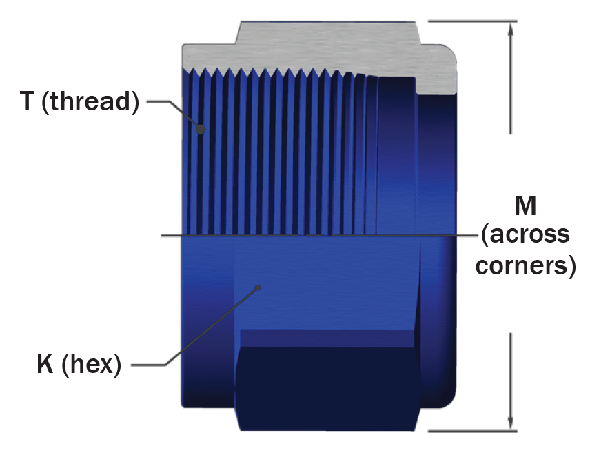 mediumpressurecomponent nut dimensions