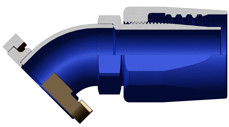 mediumpressurehosefitting 45degreeelbowflanged148 3045 16d cut side