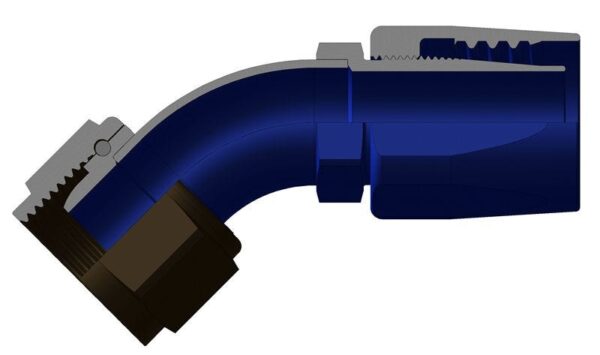148-2045-08D – Medium Pressure Rubber Flareless Hose Fittings – 45º Elbow, Flareless